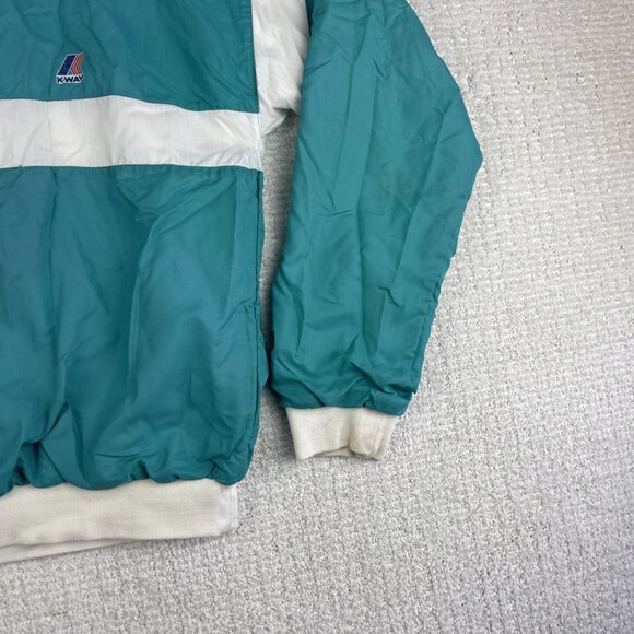 Vintage K-WAY Men’s Wind Jacket Sweater Blue Retro (Stained, read) - Picture 5 of 16
